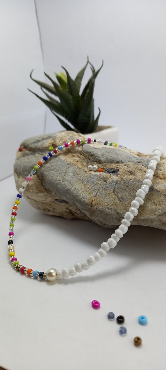 Half n Half drape necklace